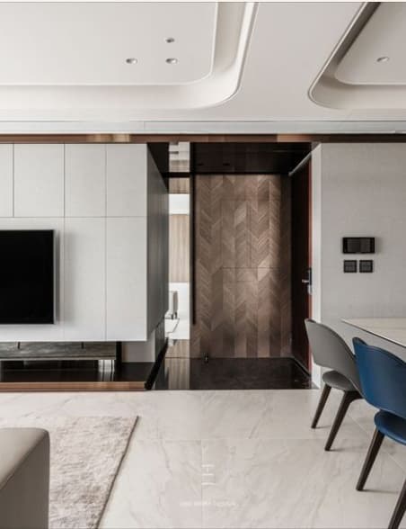 Entrance & passage false ceiling design, Sculpted curves